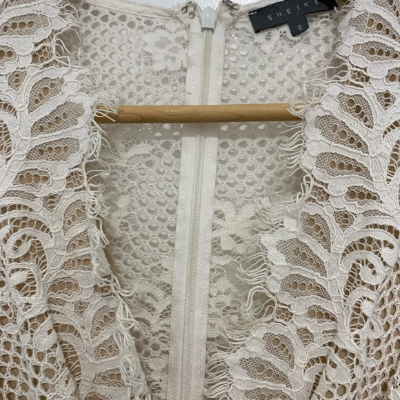 SHEIKE White Romance Lace Long Sleeve Onesie Romper Playsuit - Picture 5 of 14